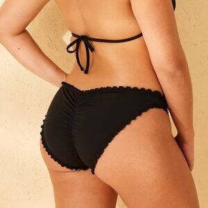 ✨NWT✨Women's Ruffle Cheeky Bikini Bottom - Shade & Shore™ - Size XL - Black